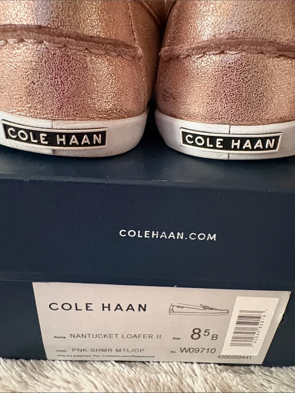 Cole Haan Metallic Rose Penny Loafers